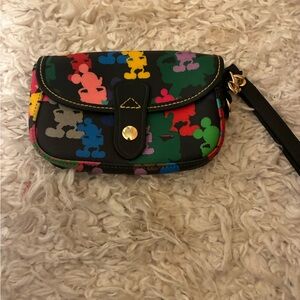 Colorful Mickey Mouse Dooney Wristlet